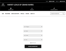 Tablet Screenshot of harveylexusgrandrapids.com